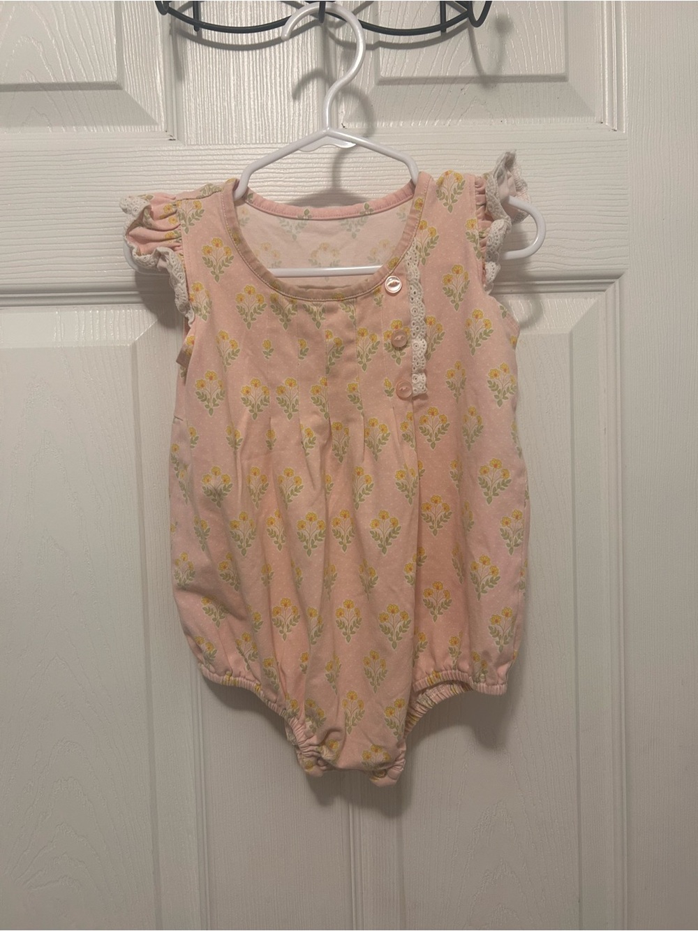 Baby Girls Pink Floral Romper By Serendipity